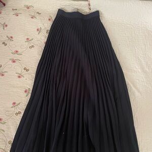 NAVY Pleated Maxi Skirt - Classic Women's Skirt